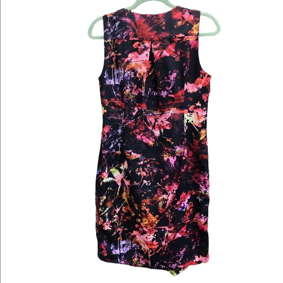 KAREN MILLEN ABSTRACT FLORAL PRINT DRESS - Picture 2 of 3